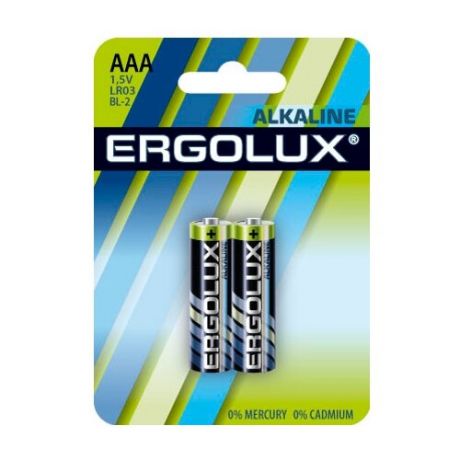 Батарейка Ergolux Alkaline LR03 BL-2, 2 шт.