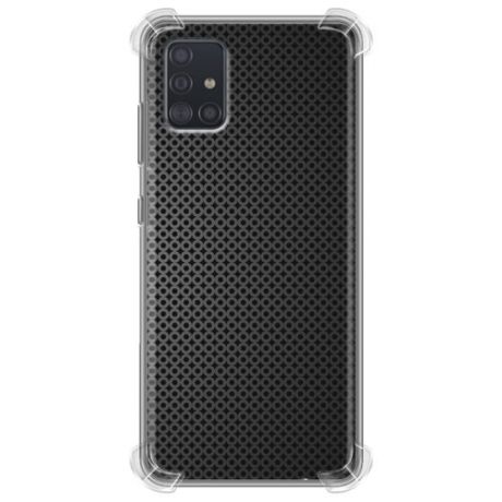 Дизайнерский силиконовый с усиленными углами чехол для Samsung Galaxy A51 Металл