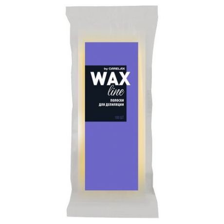 Carelax Полоски для депиляции WAX line 100 шт. белый