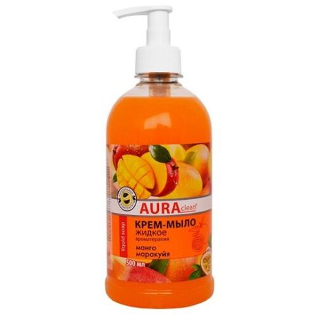 Aura clean Крем-мыло жидкое Манго и маракуйя, 500 мл