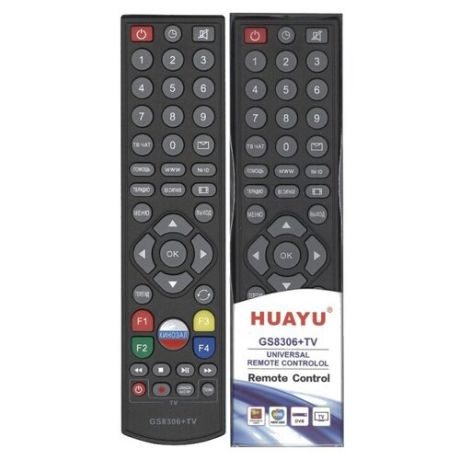 Пульт ДУ Huayu GS8306+TV для спутниковых ресиверов и телевизоров, черный