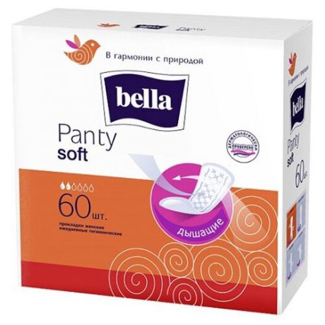 Ежедневные прокладки Bella Panty Soft 2 капель 60