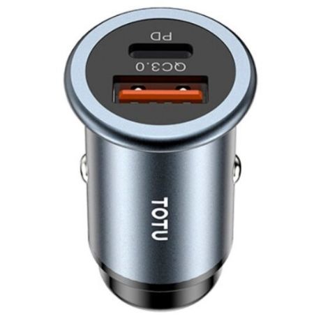 Автомобильное зарядное устройство Totu PD + QC Express TOTU DCCPD-04 Speedy series - PD + QC fast car charger Чёрное