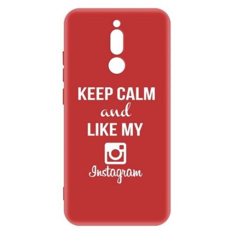 Чехол-накладка Krutoff Silicone Case Instagram для Xiaomi Redmi 8 (красный)