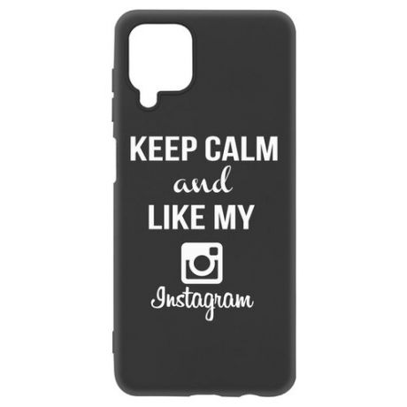 Чехол-накладка Krutoff Silicone Case Instagram для Samsung Galaxy A12 (A125) черный