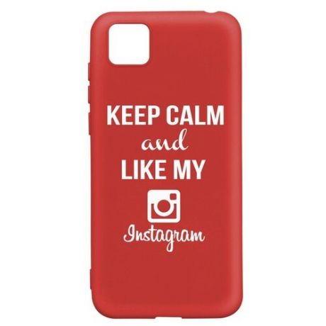 Чехол-накладка Krutoff Silicone Case Instagram для Honor 9S/Huawei Y5p красный