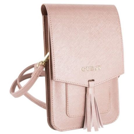 Чехол для смартфона Guess Wallet Bag Saffiano look, розовый