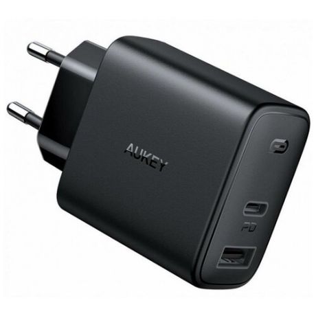 Сетевое зарядное устройство Aukey PA-F3S 32W USB+USB-C, черное