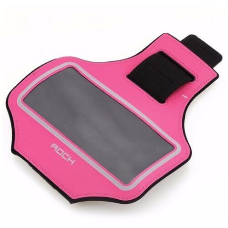 Спортивный чехол для телефона на руку Rock Slim Sports Armband 4,8", розовый