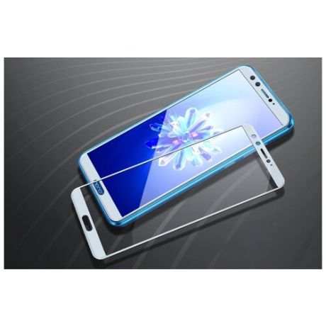 3D полноэкранное ультратонкое износоустойчивое сколостойкое олеофобное защитное стекло для Huawei Honor 9 Lite белый