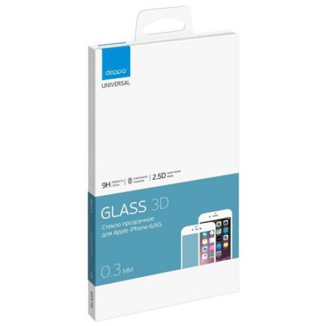 Защитное стекло Deppa GLASS 61996/61997 для Apple iPhone 6/6S белый