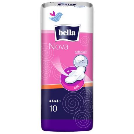 Bella прокладки Nova, 4 капли, 10 шт.