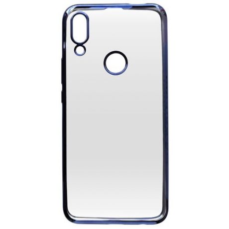 Чехол прозрачный с синей рамкой для Huawei P Smart (2019)