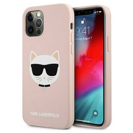 Чехол CG Mobile Karl Lagerfeld Liquid silicone Choupette Hard для iPhone 12/12 Pro, цвет Розовый (KLHCP12MSLCHLP) KLHCP12MSLCHLP