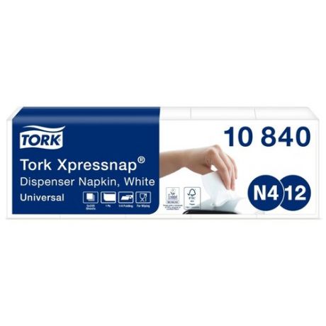 Салфетки TORK Диспенсерные Xpressnap 10840, 1125 шт., 8 пачек