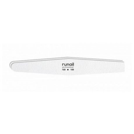 RuNail, пилка для искусственных ногтей (белая, ромб, 150/180)