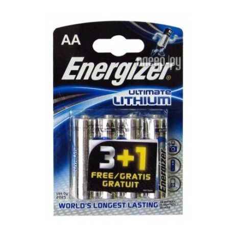 Батарейка AA - Energizer Ultimate Lithium L91 FR6 (4 штуки) 639155 / 20526