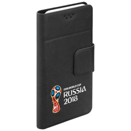Чехол универсальный Wallet для смартфонов 4,3"-5,5", FIFA_Official Emblem 2, черный, Deppa