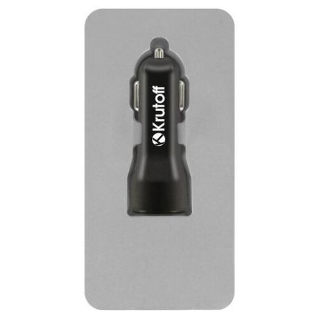 Krutoff / Автомобильное зарядное устройство (АЗУ) / зарядка в прикуриватель / автотовары для телефона (black)