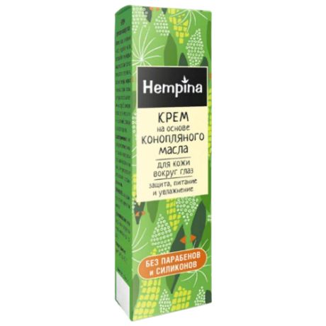 Hempina Крем для кожи вокруг глаз на основе конопляного масла Защита, питание и увлажнение, 15 мл