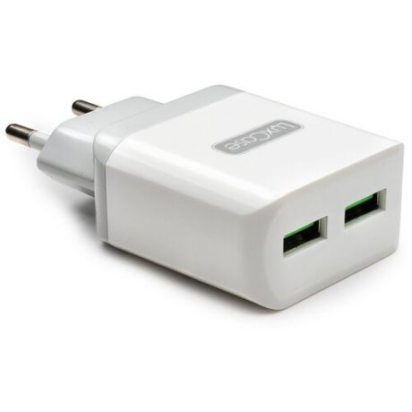 Зарядное устройство сетевое 2 USB 2.4А от LuxCase