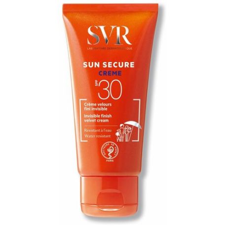 SVR крем Sun Secure invisible-finish velvety cream для чувствительной кожи, SPF 30, 50 мл, 1 шт