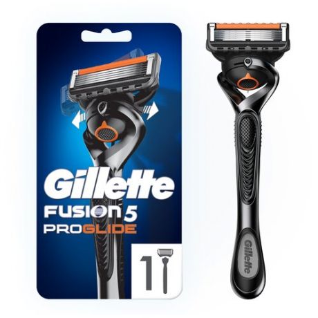 Бритвенный станок Gillette Fusion5 ProGlide Flexball ,черный/серебристый, сменные кассеты 1 шт.