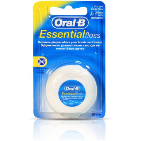 Oral-B зубная нить Essential Floss невощеная