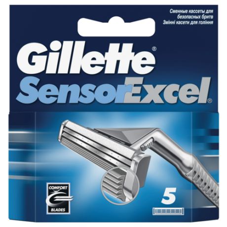 Сменные кассеты Gillette SensorExcel, 10 шт.