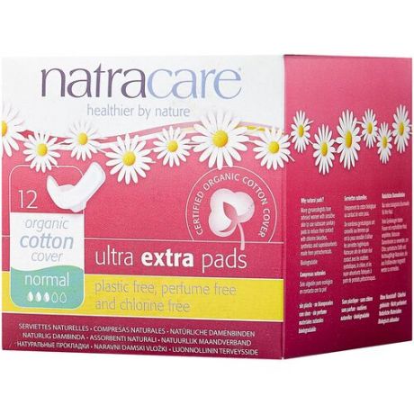 Natracare прокладки Ultra Extra Pads Normal, 3 капли, 12 шт.