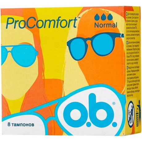 O.b. тампоны ProComfort Normal, 3 капли, 32 шт.