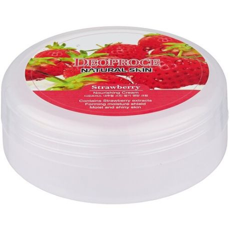 Deoproce Крем для тела Natural Skin Strawberry Nourishing Cream, 100 г