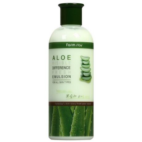 Farmstay Visible Difference Fresh Emulsion Aloe Увлажняющая эмульсия для лица с экстрактом алоэ, 350 мл