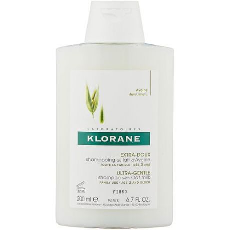 Klorane шампунь Ultra-Gentle, Protecting with Oat Milk, 100 мл