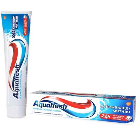 Зубная паста Aquafresh Тройная защита Освежающе-мятная, 50 мл