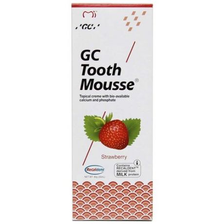 Зубной гель GC Corporation Tooth mousse, клубника, 35 мл, 40 г