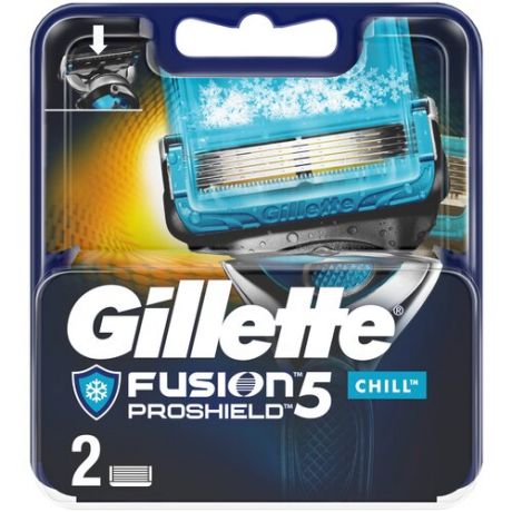 Сменные кассеты Gillette Fusion5 ProShield Chill, 2 шт.