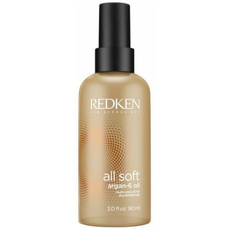 Redken All Soft Аргановое масло для блеска и восстановления волос, 90 мл