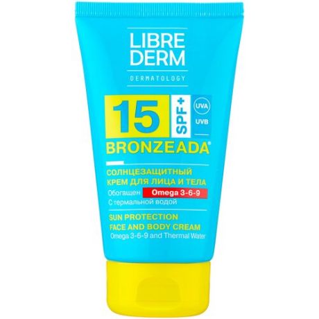 Librederm Bronzeada солнцезащитный крем для лица и тела Omega 3-6-9 SPF 15 150 мл