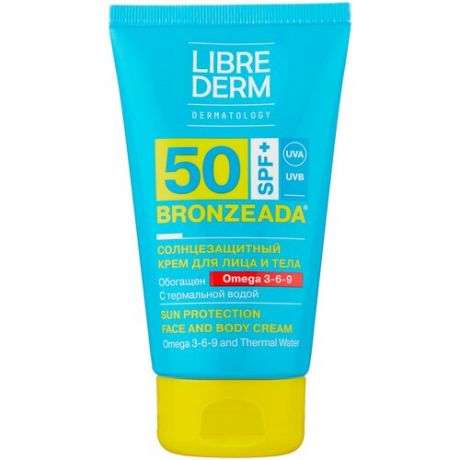 Librederm Bronzeada солнцезащитный крем для лица и тела Omega 3-6-9 SPF 50 150 мл