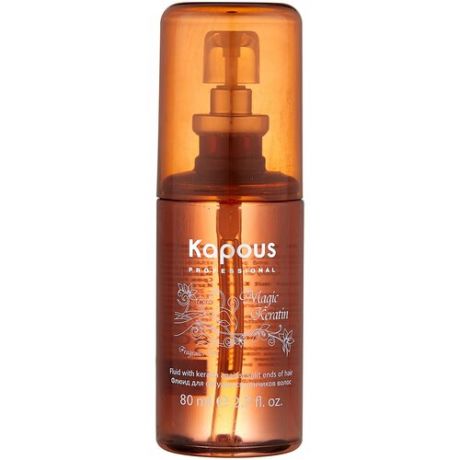 Kapous Fragrance free Флюид для секущихся кончиков волос Magic Keratin, 80 мл, бутылка