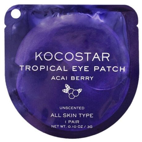 Kocostar Гидрогелевые патчи для глаз Tropical Eye Patch Acai Berry, 60 шт.