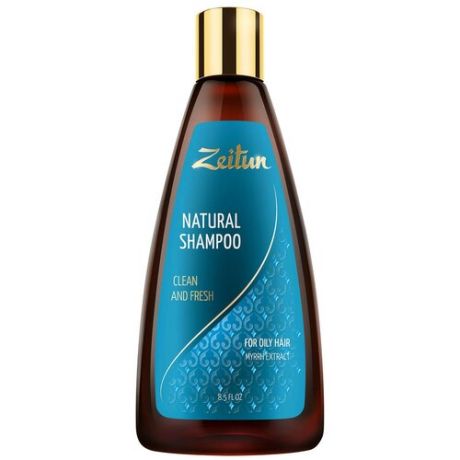 Zeitun шампунь Natural Clean And Fresh для жирных волос с экстрактом мирры, 250 мл