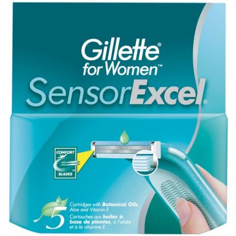 Gillette for Women Sensor Excel Сменные лезвия, 5 шт.
