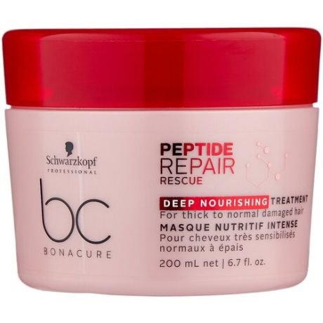 BC Bonacure Peptide Repair Rescue Deep Nourishing Маска для волос интенсивная питательная, 200 мл, банка