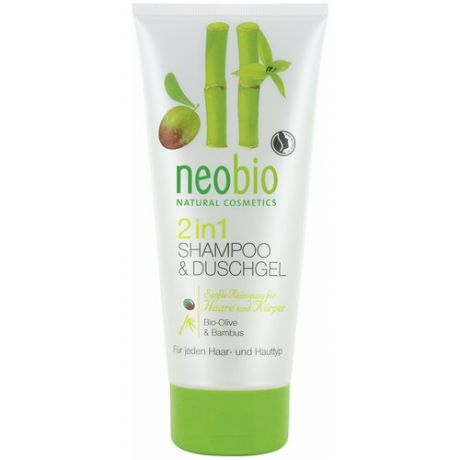 Гель-шампунь для душа 2 в 1 Neobio Organic Olive & Bamboo, 200 мл