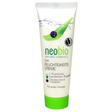 Neobio 24 часа увлажняющий крем для лица с био-алоэ и био-асаи, 50 мл