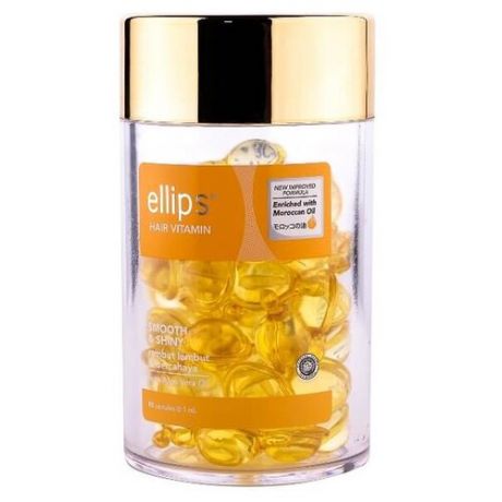 Ellips Hair Vitamin Витамины (масло) для волос Sooth&Shiny для придания блеска для светлых волос (банка), 50 шт., банка