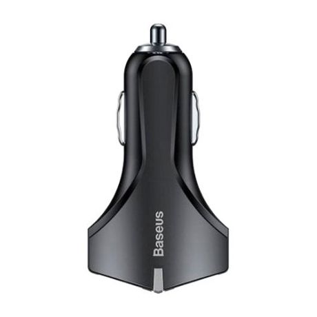 Автомобильное зарядное устройство Baseus Small Rocket QC3.0 Dual-USB Car Charger CCALL-RK01/RK02, черный