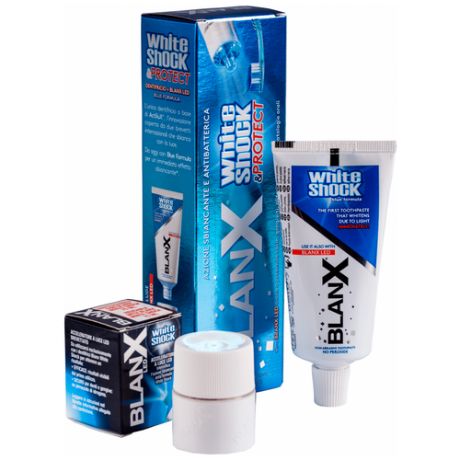 Зубная паста BlanX White Shock Protect + LED активатор, защита и быстрое отбеливание, 50 мл